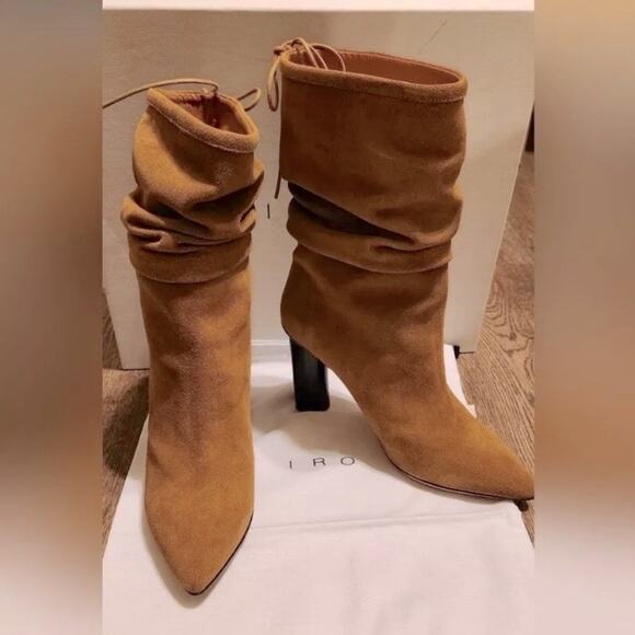 🔥🔥FIRE SALE 🔥🔥IRO Women's Tan Suede Heeled Boots, 9 - Picture 1 of 10